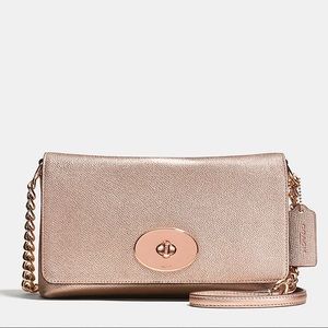 Coach Metallic Rose Crossbody Clutch